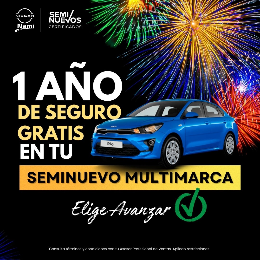 Estrena un seminuevo con seguro gratis