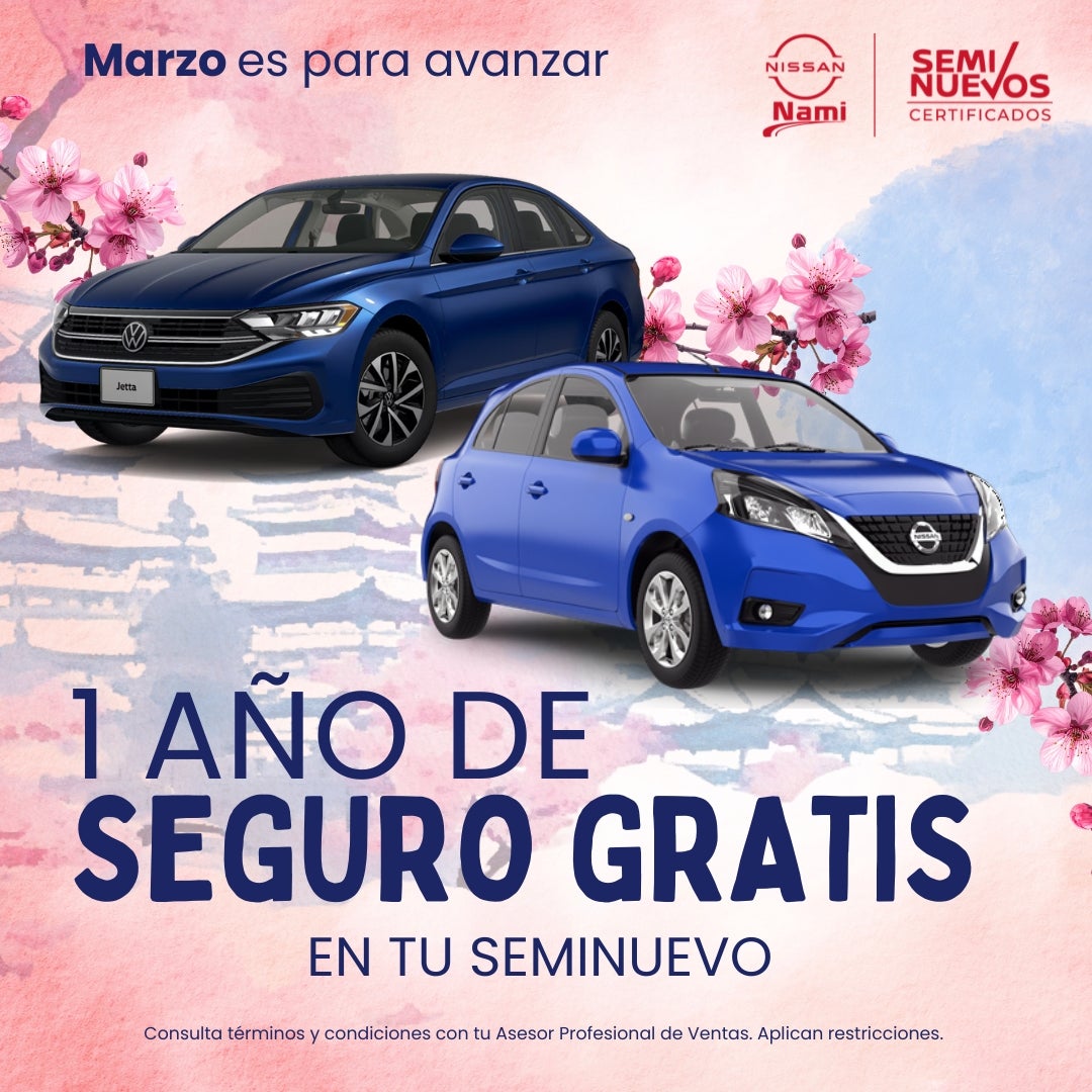 Estrena un seminuevo con seguro gratis